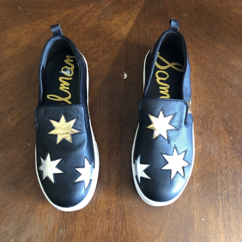 Sam Edelman Star Slip On Sneakers Size 6 Metallic